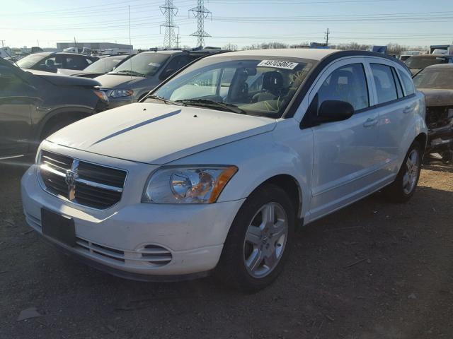 1B3HB48A39D222475 - 2009 DODGE CALIBER SX WHITE photo 2