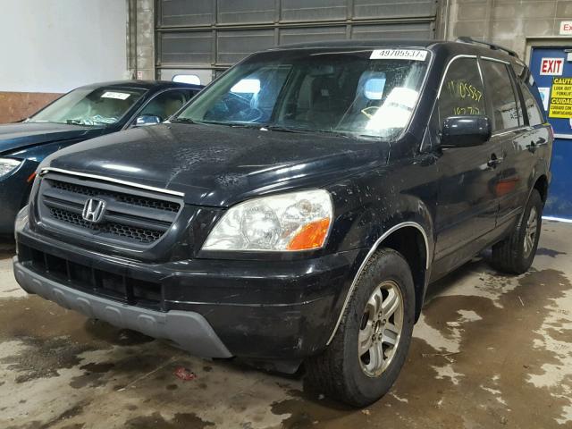 2HKYF18464H602036 - 2004 HONDA PILOT EX BLACK photo 2