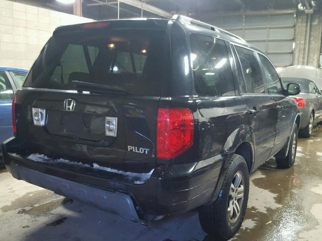 2HKYF18464H602036 - 2004 HONDA PILOT EX BLACK photo 4