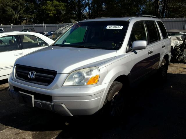 5FNYF18535B012692 - 2005 HONDA PILOT EXL SILVER photo 2