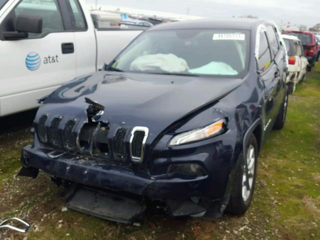 1C4PJLAB0FW566016 - 2015 JEEP CHEROKEE S BLUE photo 2