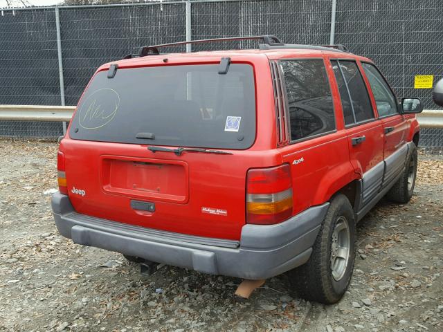 1J4GZ58S5WC258040 - 1998 JEEP GRAND CHER RED photo 4