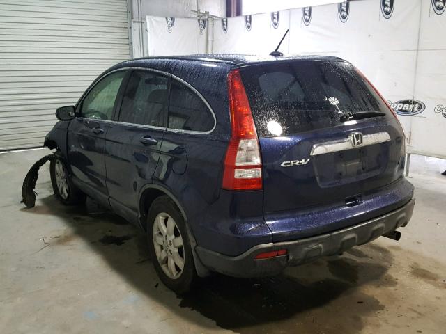 JHLRE38757C020476 - 2007 HONDA CR-V EXL BLUE photo 3