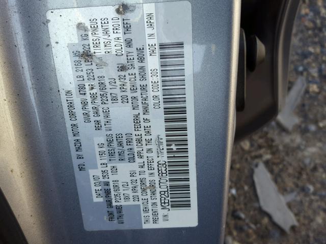 JM3ER29L070166590 - 2007 MAZDA CX-7 SILVER photo 10