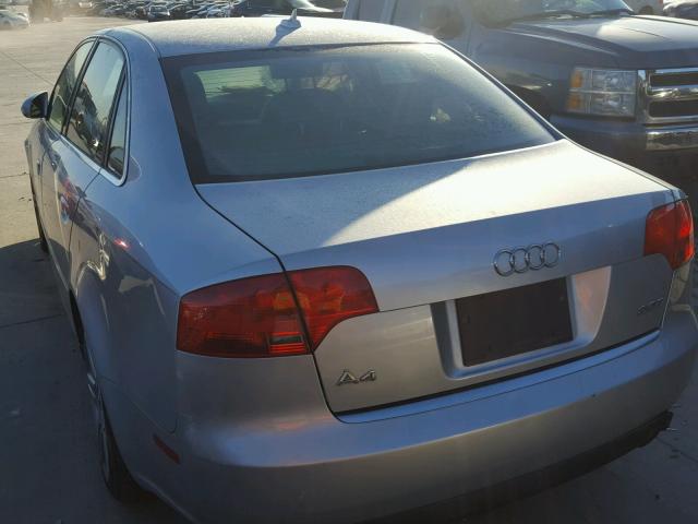 WAUAF78E17A090627 - 2007 AUDI A4 2 SILVER photo 3