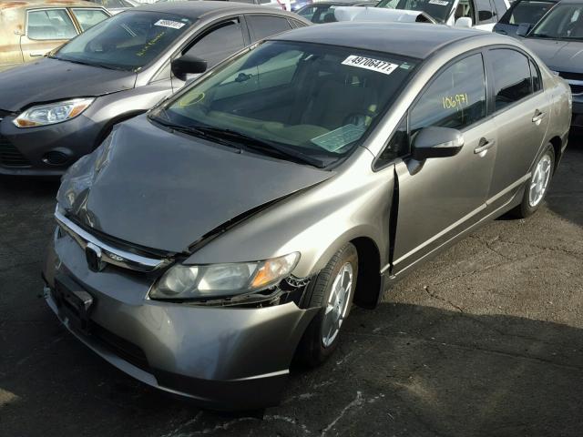 JHMFA36268S001511 - 2008 HONDA CIVIC HYBR GRAY photo 2