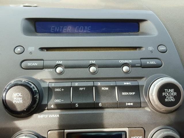 JHMFA36268S001511 - 2008 HONDA CIVIC HYBR GRAY photo 9