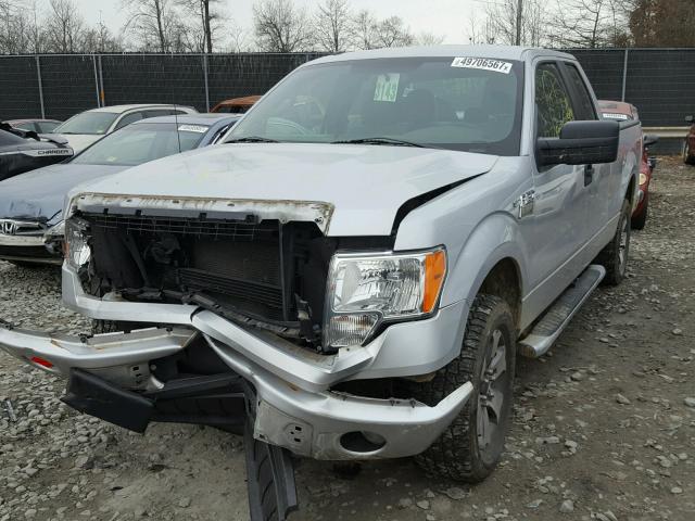 1FTFX1CF9DKE20538 - 2013 FORD F150 SUPER SILVER photo 2