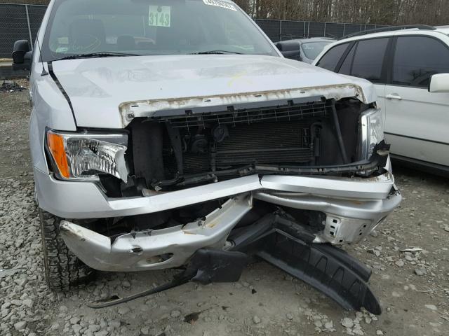 1FTFX1CF9DKE20538 - 2013 FORD F150 SUPER SILVER photo 9