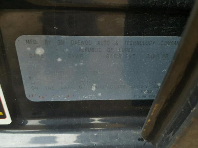 KL1TD52685B477763 - 2005 CHEVROLET AVEO BASE Կապույտ լուսանկար 10