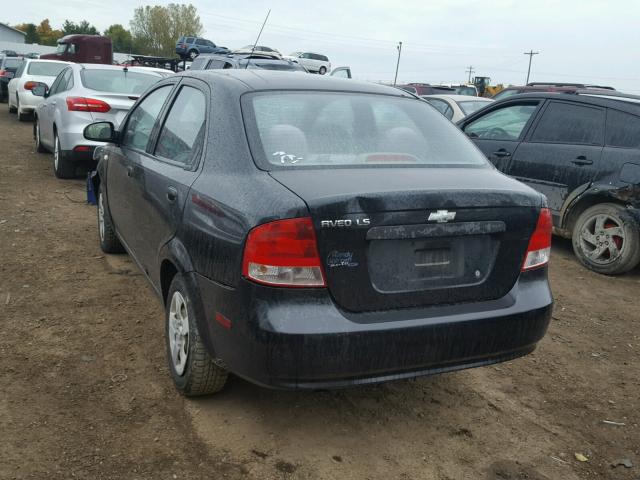 KL1TD52685B477763 - 2005 CHEVROLET AVEO BASE Կապույտ լուսանկար 3