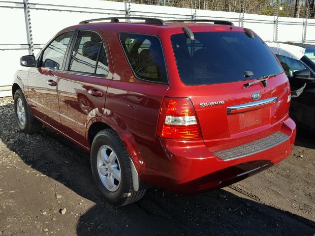 KNDJD735185844927 - 2008 KIA SORENTO EX BURGUNDY photo 3