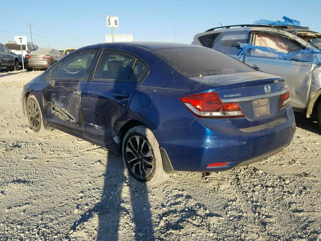 19XFB2F85DE056817 - 2013 HONDA CIVIC EX BLUE photo 3