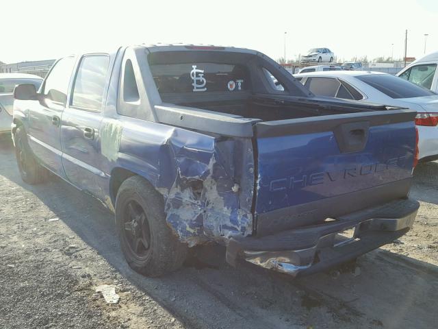 3GNEC12T54G146588 - 2004 CHEVROLET AVALANCHE BLUE photo 3