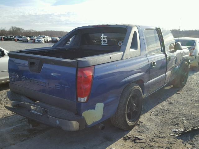 3GNEC12T54G146588 - 2004 CHEVROLET AVALANCHE BLUE photo 4