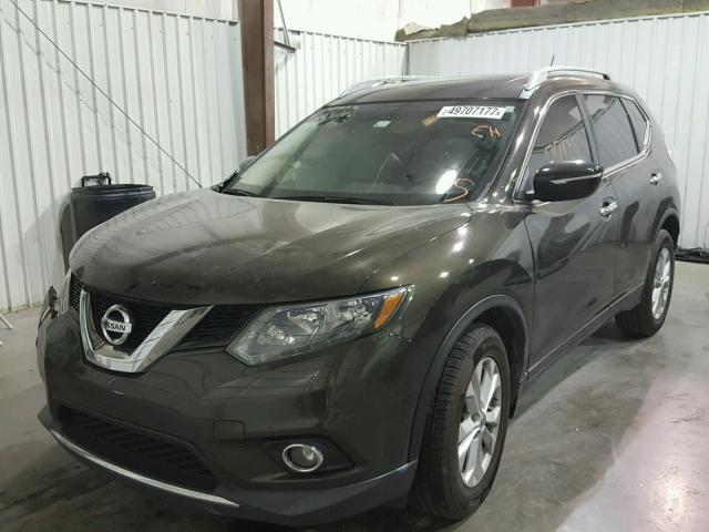 5N1AT2MT0EC840096 - 2014 NISSAN ROGUE S GREEN photo 2