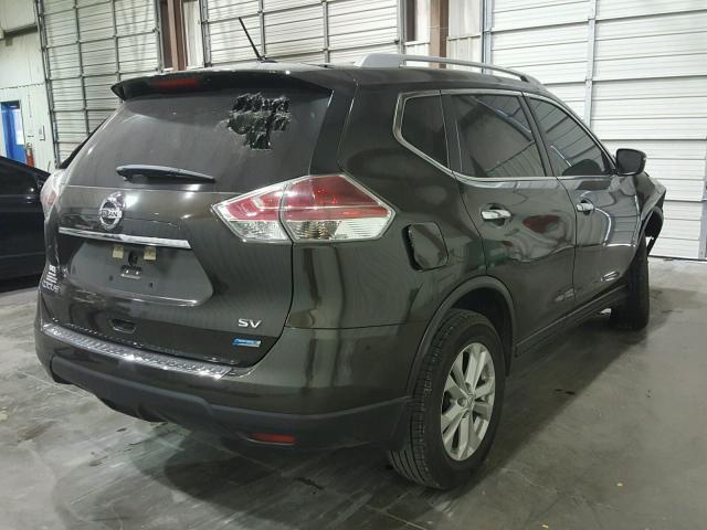 5N1AT2MT0EC840096 - 2014 NISSAN ROGUE S GREEN photo 4