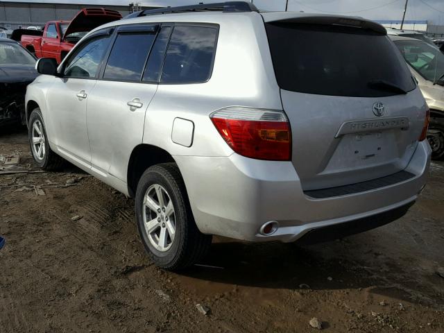 5TDBK3EH1AS018895 - 2010 TOYOTA HIGHLANDER SILVER photo 3