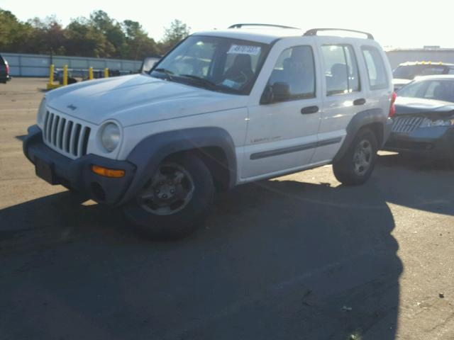 1J4GL48K52W120390 - 2002 JEEP LIBERTY SP WHITE photo 2