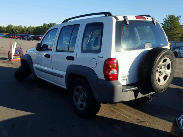 1J4GL48K52W120390 - 2002 JEEP LIBERTY SP WHITE photo 3