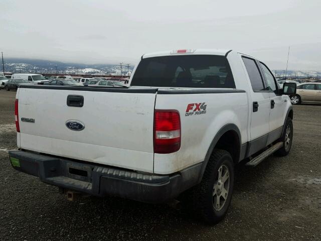 1FTPW14574KB14600 - 2004 FORD F150 SUPER WHITE photo 4