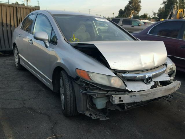 1HGFA16546L078693 - 2006 HONDA CIVIC LX SILVER photo 1