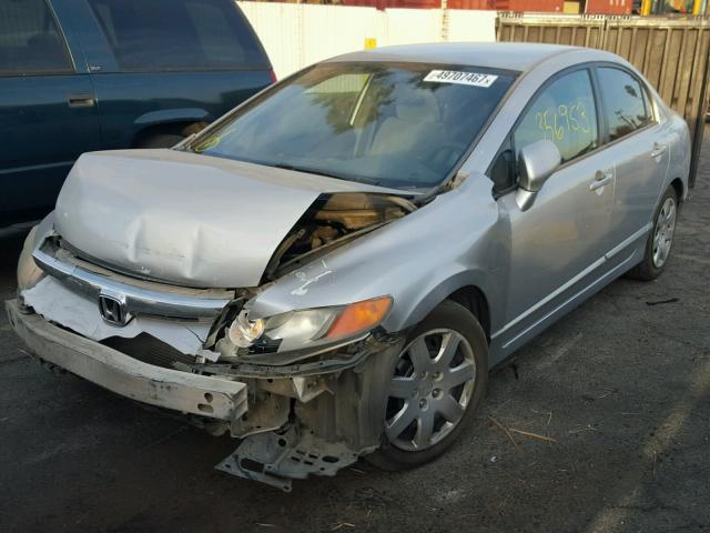 1HGFA16546L078693 - 2006 HONDA CIVIC LX SILVER photo 2