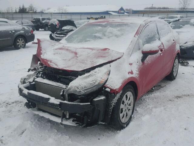 KNADM4A33C6058365 - 2012 KIA RIO LX RED photo 2