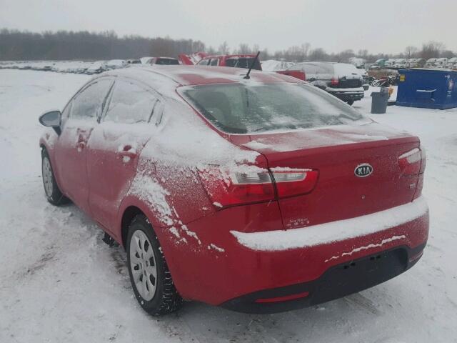 KNADM4A33C6058365 - 2012 KIA RIO LX RED photo 3