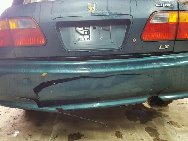 1HGEJ6671YL036589 - 2000 HONDA CIVIC LX BLUE photo 9