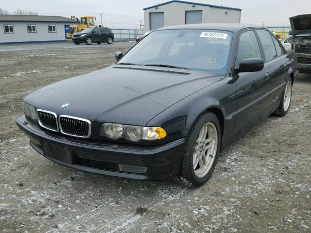 WBAGG83411DN88425 - 2001 BMW 740 I AUTO BLACK photo 2