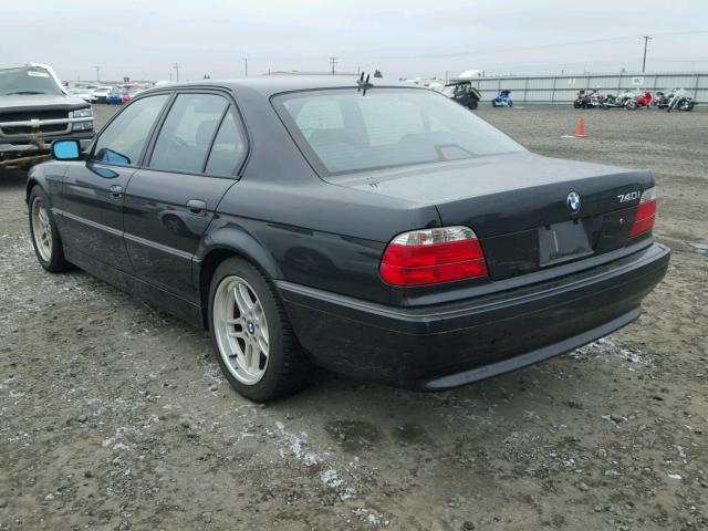 WBAGG83411DN88425 - 2001 BMW 740 I AUTO BLACK photo 3