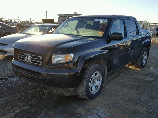 2HJYK16517H002072 - 2007 HONDA RIDGELINE BLACK photo 2