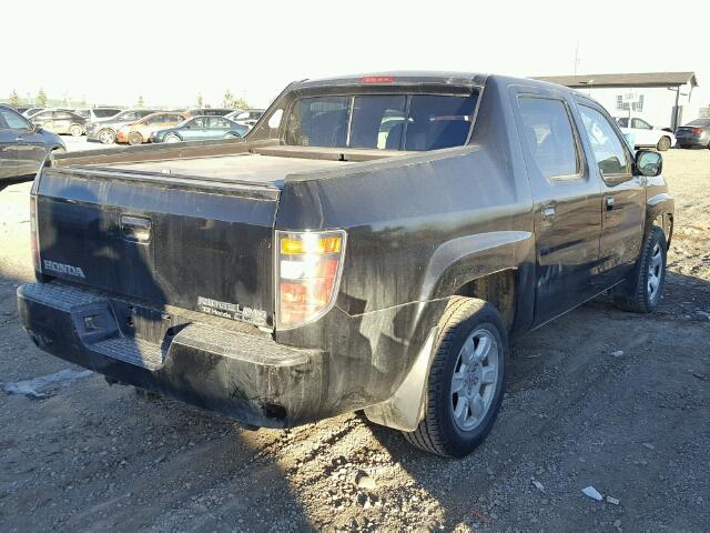 2HJYK16517H002072 - 2007 HONDA RIDGELINE BLACK photo 4