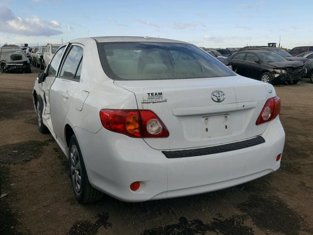 JTDBL40E09J031825 - 2009 TOYOTA COROLLA BA WHITE photo 3