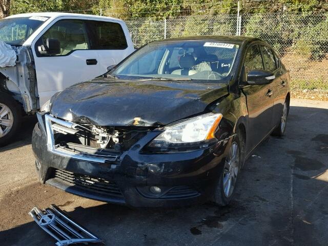 3N1AB7AP2DL658997 - 2013 NISSAN SENTRA S BLACK photo 2