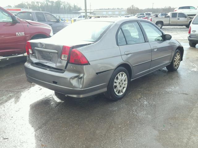 2HGES16584H568640 - 2004 HONDA CIVIC LX GRAY photo 4