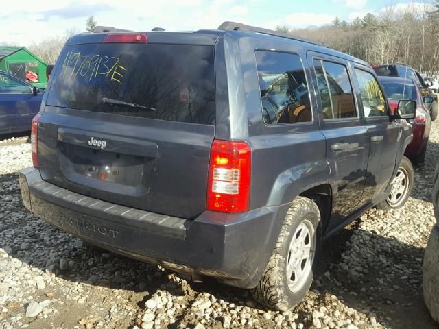 1J8FT28077D400084 - 2007 JEEP PATRIOT SP BLUE photo 4