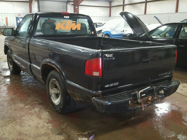 1GCCS144XWK264396 - 1998 CHEVROLET S TRUCK S1 BLACK photo 3