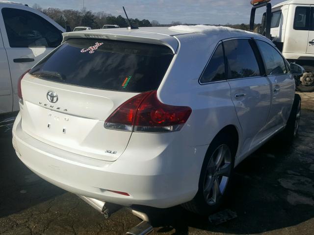 4T3ZK3BB7EU069952 - 2014 TOYOTA VENZA LE WHITE photo 4