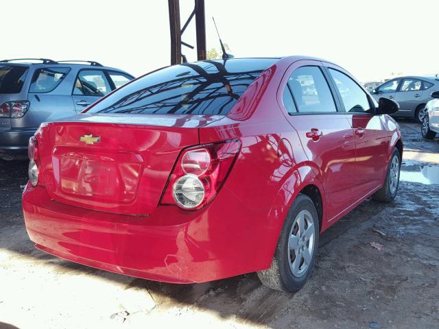 1G1JA5SH1E4194435 - 2014 CHEVROLET SONIC LS RED photo 4