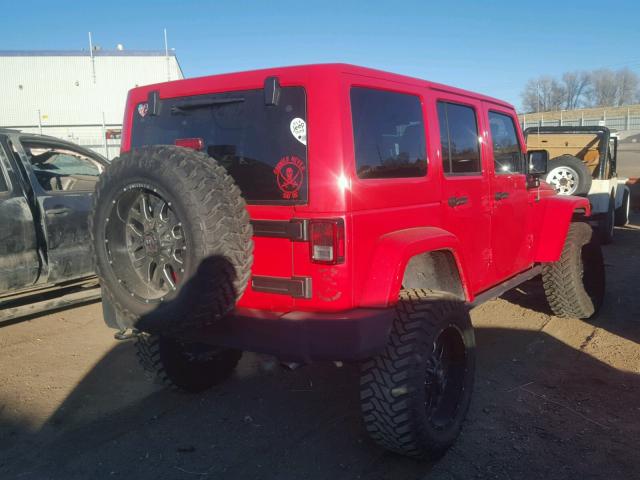 1C4BJWFG4GL305507 - 2016 JEEP WRANGLER U RED photo 4