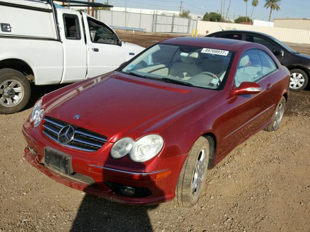 WDBTJ75J43F030753 - 2003 MERCEDES-BENZ CLK 500 RED photo 2