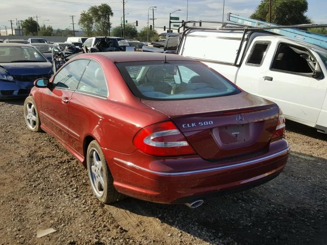 WDBTJ75J43F030753 - 2003 MERCEDES-BENZ CLK 500 RED photo 3