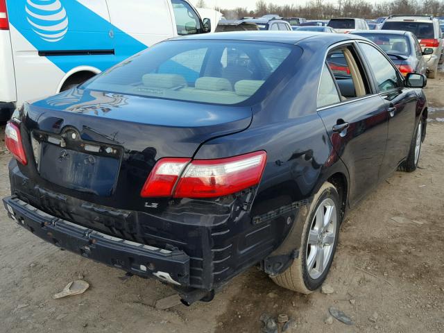 4T1BE46K27U581297 - 2007 TOYOTA CAMRY BLACK photo 4