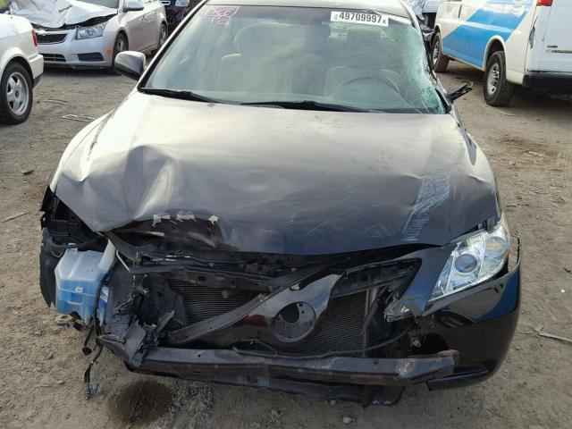 4T1BE46K27U581297 - 2007 TOYOTA CAMRY BLACK photo 7