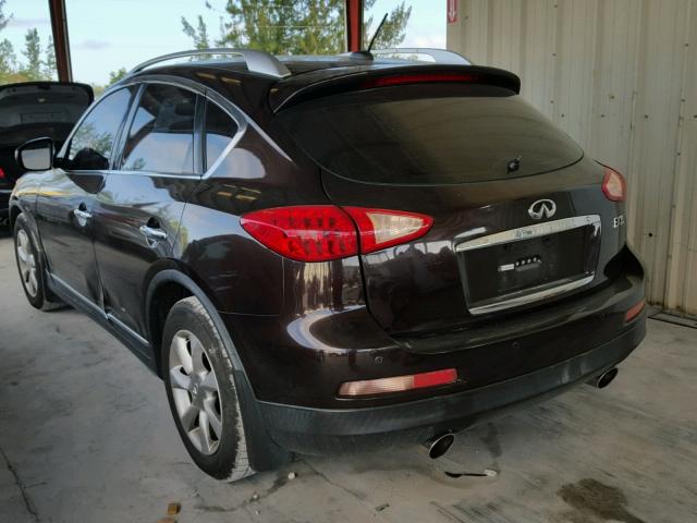 JNKAJ09E98M306570 - 2008 INFINITI EX35 MAROON photo 3