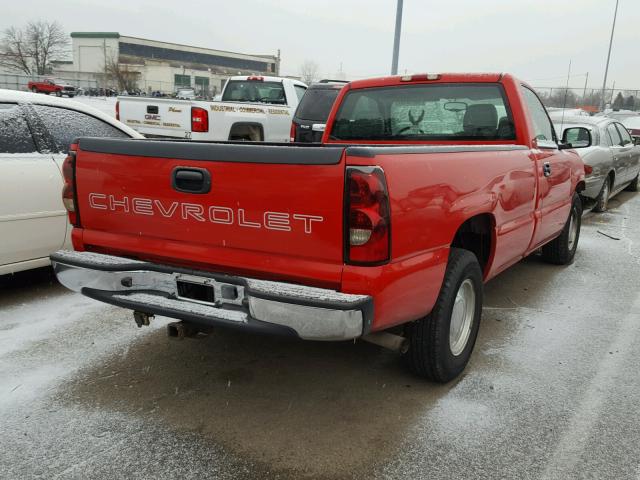 1GCEC14X14Z313456 - 2004 CHEVROLET SILVERADO RED photo 4