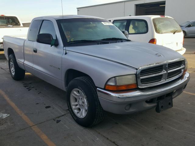 1B7GL22N61S165342 - 2001 DODGE DAKOTA SILVER photo 1