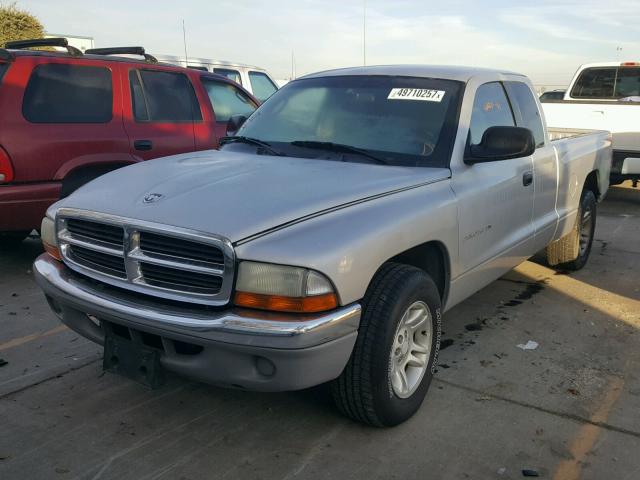 1B7GL22N61S165342 - 2001 DODGE DAKOTA SILVER photo 2